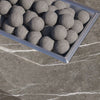 Detail of ceramic spheres arranged around the burner on the OuterStone surface